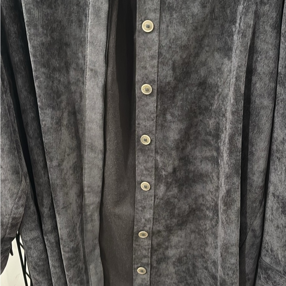 Zara Charcoal Gray Button-Down Shirt - Picture 4 of 4
